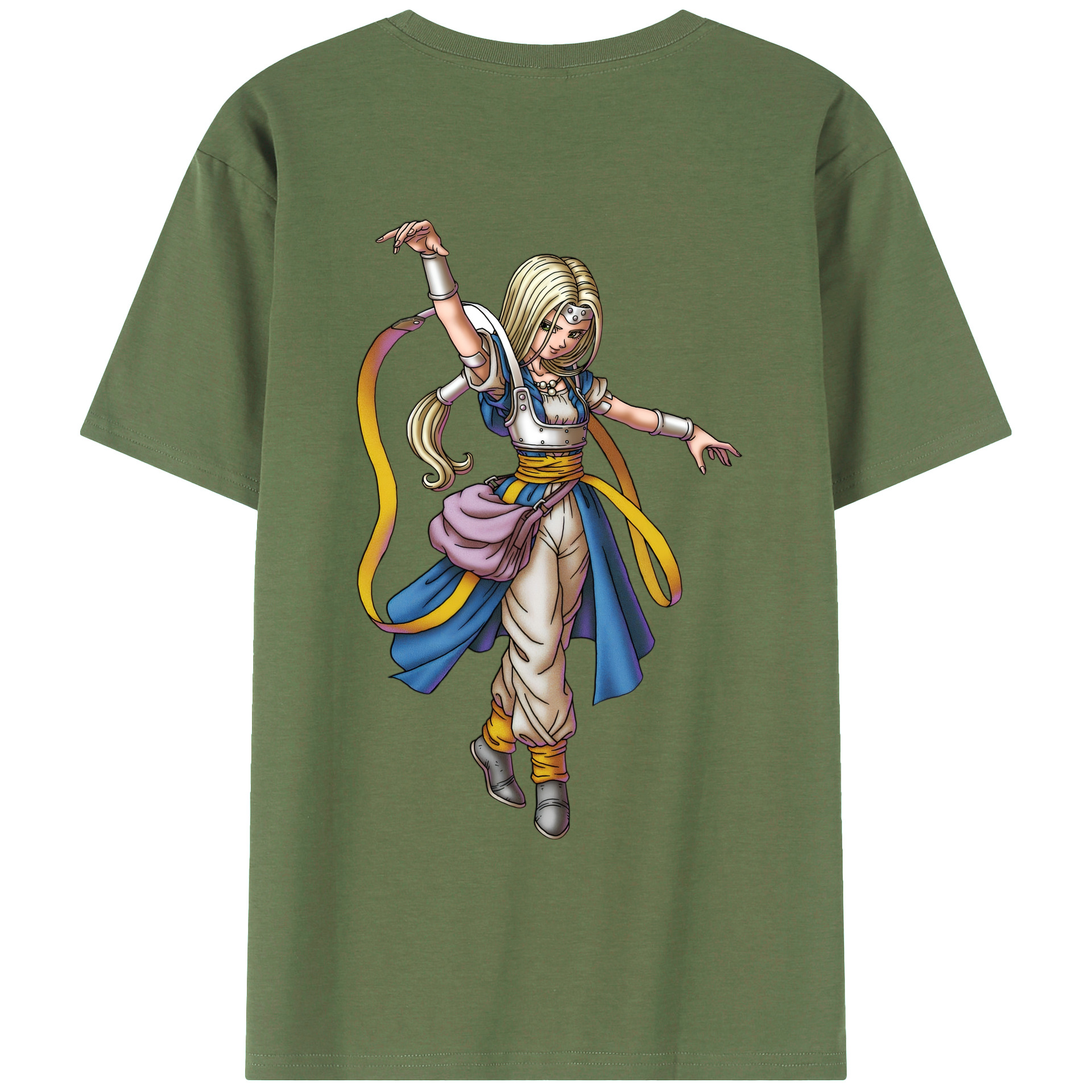 （画像用） ドラゴンクエスト Doragon Kuesuto Dragon Quest 綿100％ メンズ半袖Tシャツ（バックプリント） 通気性